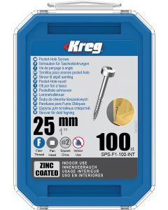 Kreg Pocket-Hole Schroeven 25 mm verzinkt (100 st.)